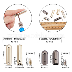 24 шт. 6-х стилевые наконечники для шнура из цинкового сплава PALLOY-PH0001-99