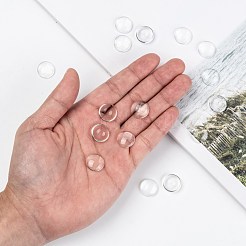 Прозрачные стеклянные кабошоны GGLA-R026-15mm