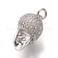 Латунные микро проложить кубического циркония подвески ZIRC-Q013-39P