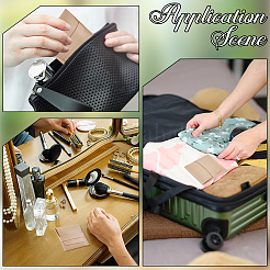 Quadratische Schmuck-Flip-Beutel aus PU-Leder mit Futter in zufälliger Farbe&nbsp;PAAG-CL0001-02B