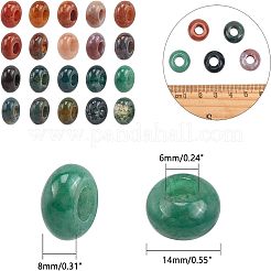 Природного индийского агата Европейский бисером G-NB0001-33B