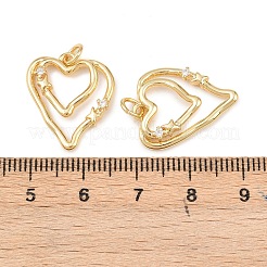 Pendentifs en laiton zircon cubique transparent&nbsp;KK-G544-05G-03