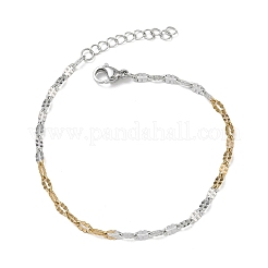 Pulseras de cadena chapada en acero inoxidable 304 para mujer&nbsp;BJEW-D466-08C-GP
