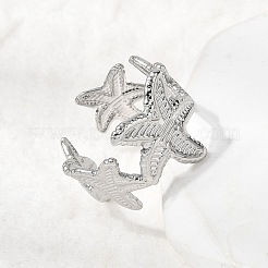 5 шт. открытые манжеты из нержавеющей стали 304 для женщин&nbsp;RJEW-K313-10P