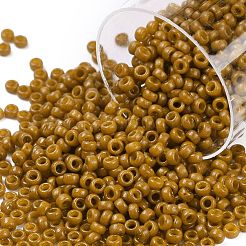 MIYUKIラウンドロカイユビーズ  日本製シードビーズ  （rr4460)デュラコート染め不透明トースト  15/0  1.5mm  穴：0.7mm  約5555PCS /ボトル  10 G /ボトル&nbsp;SEED-JP0010-RR4460