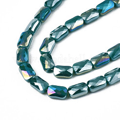 Chapelets de perles en verre opaque de couleur unie&nbsp;EGLA-N002-25-A07