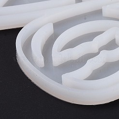 Stampi in silicone fai da te a goccia con ciondoli luna e gatto&nbsp;DIY-D060-09
