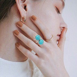 Набор для самостоятельного изготовления полукруглого манжетного кольца&nbsp;DIY-AR0003-35