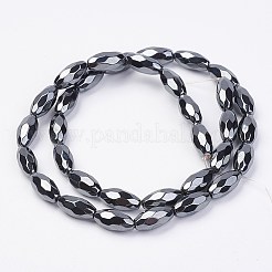 Non magnetici perle ematite sintetico fili&nbsp;G-F396-13-6x12mm