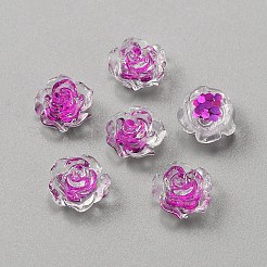 Кабошоны из прозрачной смолы камелии&nbsp;MRMJ-WH0075-57F