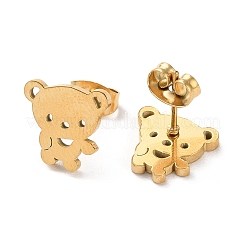 Серьги-гвоздики из нержавеющей стали 304&nbsp;LS-EJEW-B022-02G