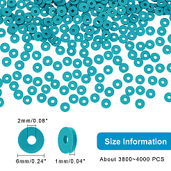 10 нить плоских круглых бусин из полимерной глины ручной работы&nbsp;CLAY-PH0001-44S