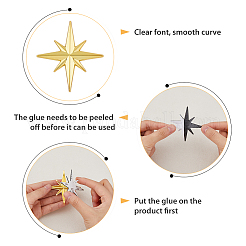 4 шт. 4 цвета 3D наклейки для украшения автомобиля из цинкового сплава&nbsp;STIC-FH0001-13