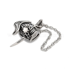 Подвески из хирургической нержавеющей стали 316 с микропаве из кубического циркония&nbsp;STAS-D304-16AS