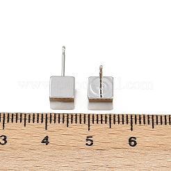 Латунные серьги-гвоздики для женщин EJEW-G441-05C-P