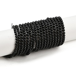 Натуральный черный турмалин бисер нитей&nbsp;G-G763-01-4mm-AB