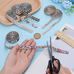 6 ярд 6 стиля блестящие стеклянные стразы горячей фиксации&nbsp;DIY-ME0001-84