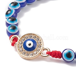 Браслет со стразами и кристаллами BJEW-JB08492