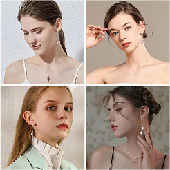 5 пара латунных сережек-подвесок EJEW-YW00001-01