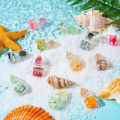 50шт прозрачные стеклянные подвески для бутылок JX873A