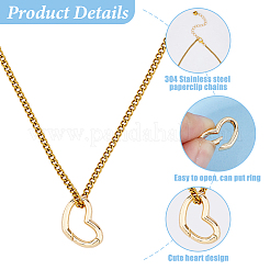 Подвеска в форме сердца из нержавеющей стали 304 для женщин NJEW-HS00016