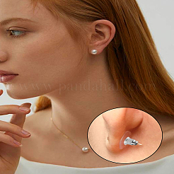 80 шт. Силиконовые гайки для ушей&nbsp;SIL-LP0001-08