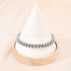 Браслеты из кубинской цепочки из нержавеющей стали 304&nbsp;BJEW-G766-01P-02