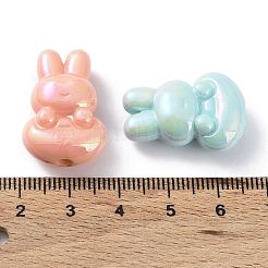 УФ-покрытие радужными переливающимися акриловыми бусинами X-OACR-A029-10