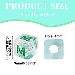 50 Stück europäische Acrylperlen&nbsp;MACR-TADJ0001-13M