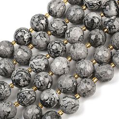 Натуральная карта каменные бусы пряди G-C249-A05-16mm