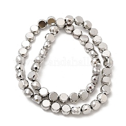 Стеклянные бусины с гальваническим покрытием  EGLA-F166-04B-P