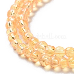 Строковые прозрачные стеклянные бусины в нитях&nbsp;GLAD-Q012-4mm-08