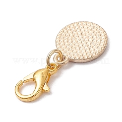 14 шт. 7 цвета плоские круглые с улыбающимся лицом сплав эмалированные подвесные украшения HJEW-JM02585