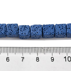 Нити окрашенных и натуральных бусин из лавового камня&nbsp;G-L435-01-8mm-21