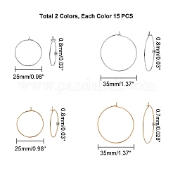 Фурнитура для сережек-колец из хирургической нержавеющей стали 316l с вакуумным покрытием pvd STAS-UN0002-85
