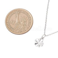 Женские ожерелья-цепочки с подвеской в виде клевера из латуни&nbsp;NJEW-JN05601-02