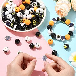 Тема выпускного сезона наборы для самостоятельного изготовления круглых бусин из натурального дерева и джутового шнура&nbsp;DIY-CJ0002-71