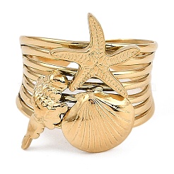 Кольца-манжеты из нержавеющей стали 304 для женщин&nbsp;RJEW-A049-05G