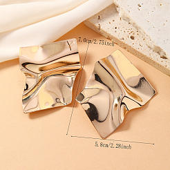 Boucles d'oreilles à tige en fer avec miroir irrégulier&nbsp;LZ8927
