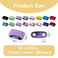 400 шт. 16-цветные немагнитные синтетические гематитовые бусины&nbsp;G-DC0001-46
