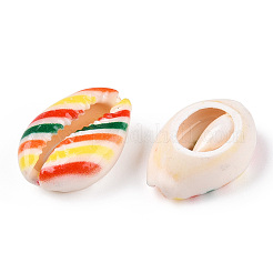 Perle di conchiglia stampate di ciprea&nbsp;SSHEL-ZX006-07A