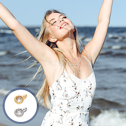 24 шт. 2 цвета латунные подвески с микропаве и кубическим цирконием&nbsp;KK-UN0005-06