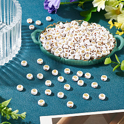 500pcs Plattierung Acrylperlen&nbsp;PACR-TADJ0001-01B