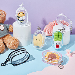 6 шт. 6-цветные портативные дорожные прозрачные пластиковые сумки на молнии с застежками из сплава ABAG-GA0001-29B