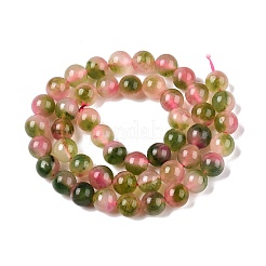 Окрашенные природные белый нефрит бисер пряди&nbsp;G-T138-8mm-210-18