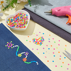 1440шт стеклянные кабошоны GLAA-WH0031-96