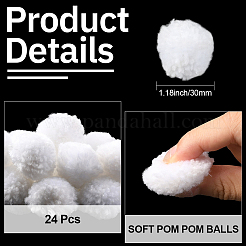 24 шерстяной мягкий помпон&nbsp;DIY-SC0031-31B-03