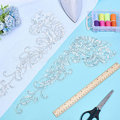 1 пара цветочных аппликаций из полиэстера с вышивкой PATC-ME0001-02