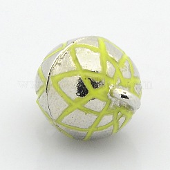 ラウンドプラチナメッキ合金エナメルマグネットクラスプ、ループ付き  ミックスカラー  17x12mm  穴：2mm&nbsp;ENAM-P109-M