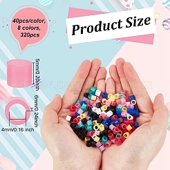 ラバーコードリング  器具消毒識別マーカーリング  病院用 歯科医院用  コラム  ミックスカラー  6x5mm  穴：4mm  40個/カラー  8色  320個/箱&nbsp;FIND-WH0125-99